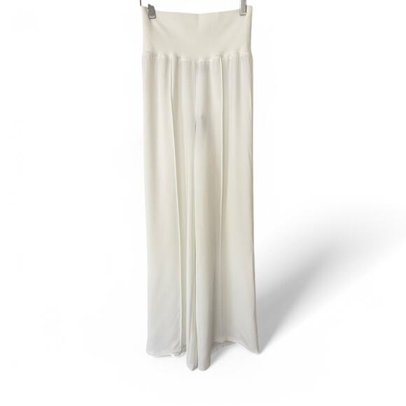 ATM Anthony Thomas Melillo Cotton Wide Leg Pants Trousers White Small - Picture 3 of 10